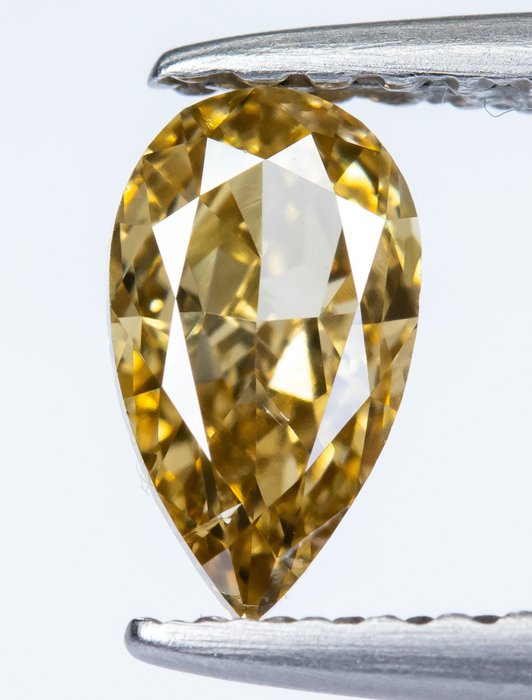 Diamant – 0.60 ct – Natural Fancy Brownish Yellow – VS2 *NO RESERVE*