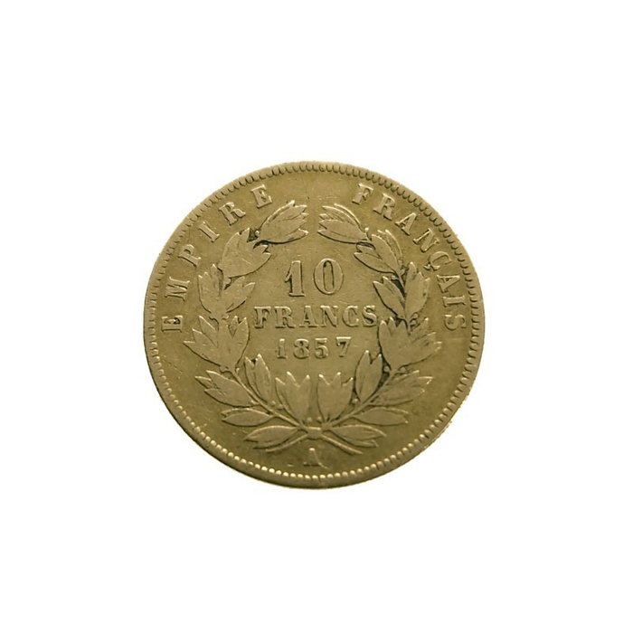 Frankrike. 10 Francs 1857-A, Paris, Napoléon III