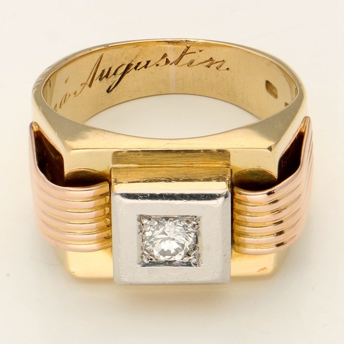 Gyémánt - 18kt arany - Sárga arany - Gyűrű