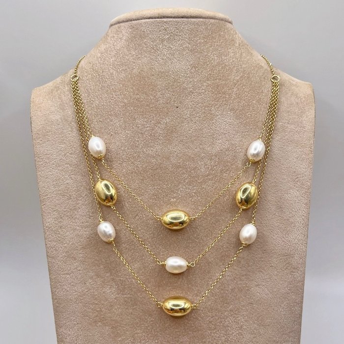Ohne Mindestpreis - Halskette mit Anhänger Silber Perle 