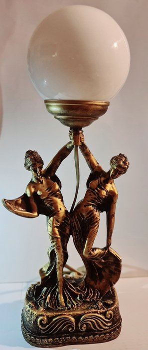 Figurine bordlampe - Tvillinger - Glødende harpiks