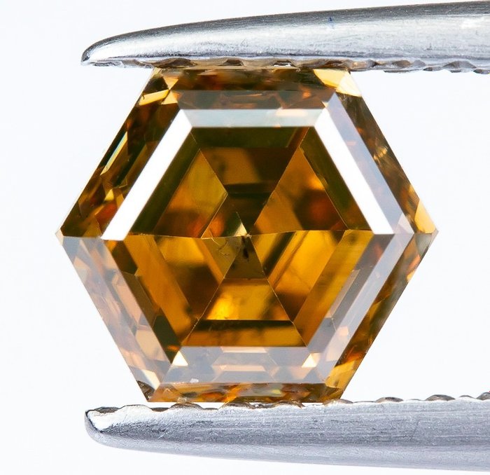 Diamante - 1.29 ct - Naranja intenso natural elegante - I1 *NO RESERVE*