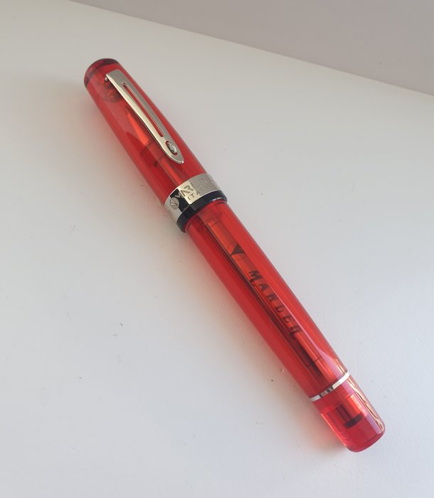 Marlen - Riflessi - Demonstrator pen - Edizione speciale in resina Rossa - Rollerball-Stift