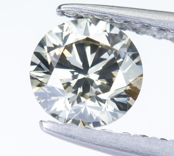 Diamante - 0.55 ct - Gris amarillento claro natural elegante - SI2 *NO RESERVE*