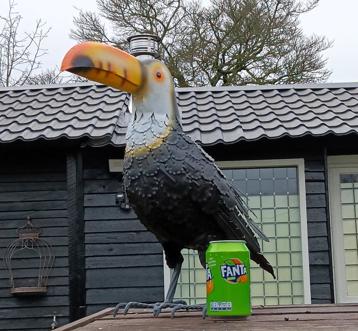 Sculpture, Guinness toekan vogel geheel van gietijzer - 45 cm - fer