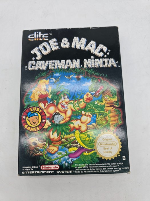 OLD STOCK Classic NES-FRA PAL B Game 1ST Edition JOE & MAC CAVEMAN NINJA - Nintendo NES 8BIT Fra Edition - Videopeli - Alkuperäispakkauksessa