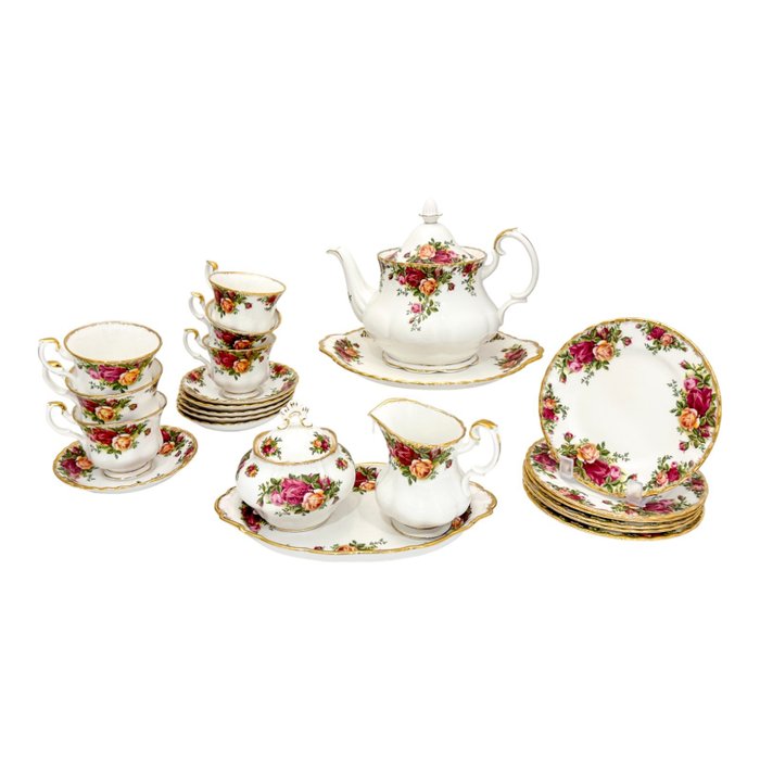 Royal Albert - Serviciu de ceai (23) - Old English Rose - Porțelan