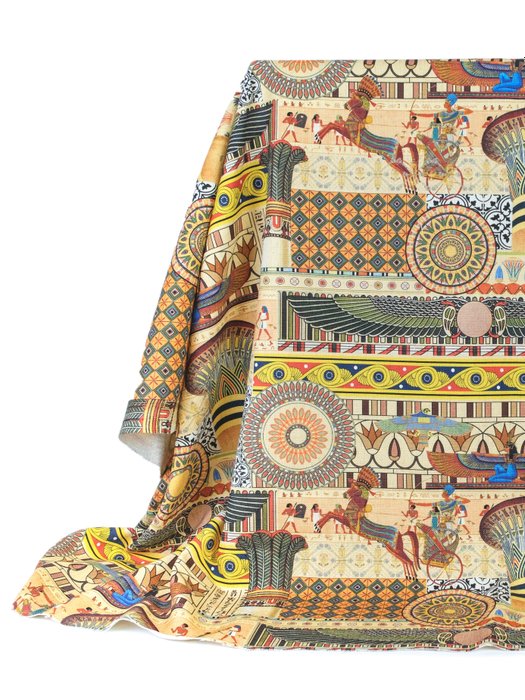 EGYPTIAN CHARM - Tecido exclusivo de linho misto - 390 x 140 cm - Têxtil