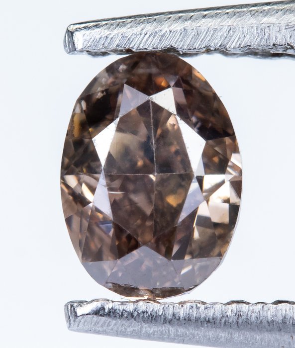 Diamant - 0.34 ct - Natural Fancy Deep Pinkish Brown - SI1 *NO RESERVE*