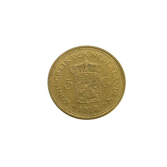 Alankomaat. 5 Gulden 1912 Wilhelmina