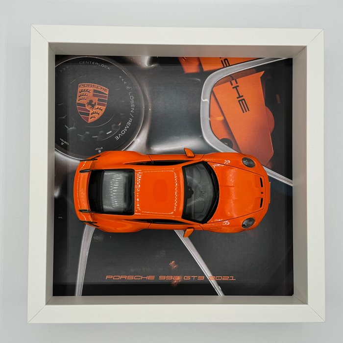 带框 3D 艺术品设计 - 保时捷 992 GT3 - 1:24 - Porsche - 911 - 2024