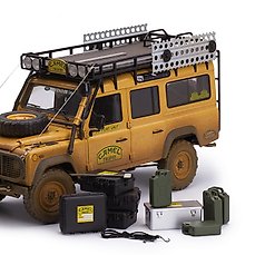 Almost Real 1:18 – Modelauto – Land Rover Defender 110 ‘Camel Trophy’ Support Unit Sabah-Malaysia Dirty Version 1993 – HQ Diecast model with 6 openings