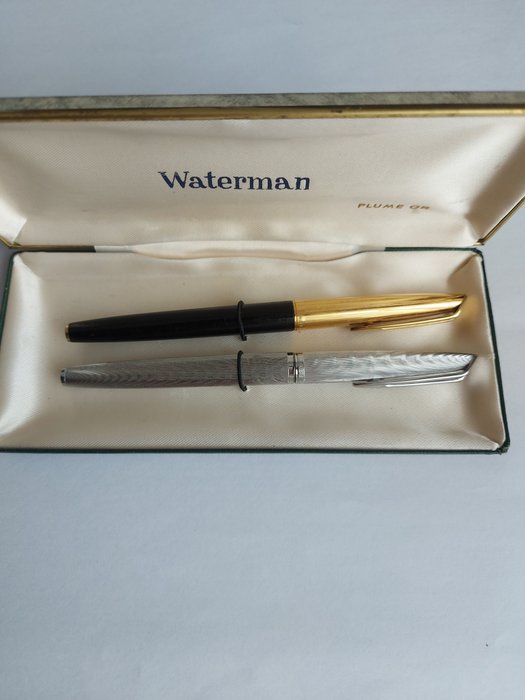 Waterman - Waterman C/F Plume Or 750 18ct - Füllfederhalter