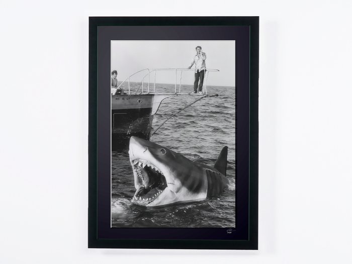 Jaws (1975) - Steven Spielberg - "Bruce" the Shark - Fine Art Photography - Luxury Wooden Framed 70X50 cm - Limited Edition Nr 01 of 30 - Serial ID 16931 - Original Certificate (COA), Hologram Logo Editor and QR Code