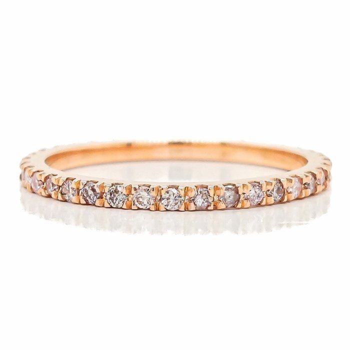 Ingen mindstepris - ***No Reserve Price*** 0.34 Carat Pink Diamonds Ring - Ring Rosaguld 