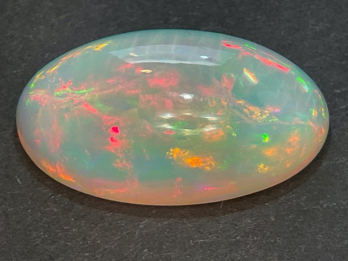 lys oransje med opaliserende regnbuefarger Naturlig opal - 14.79 ct