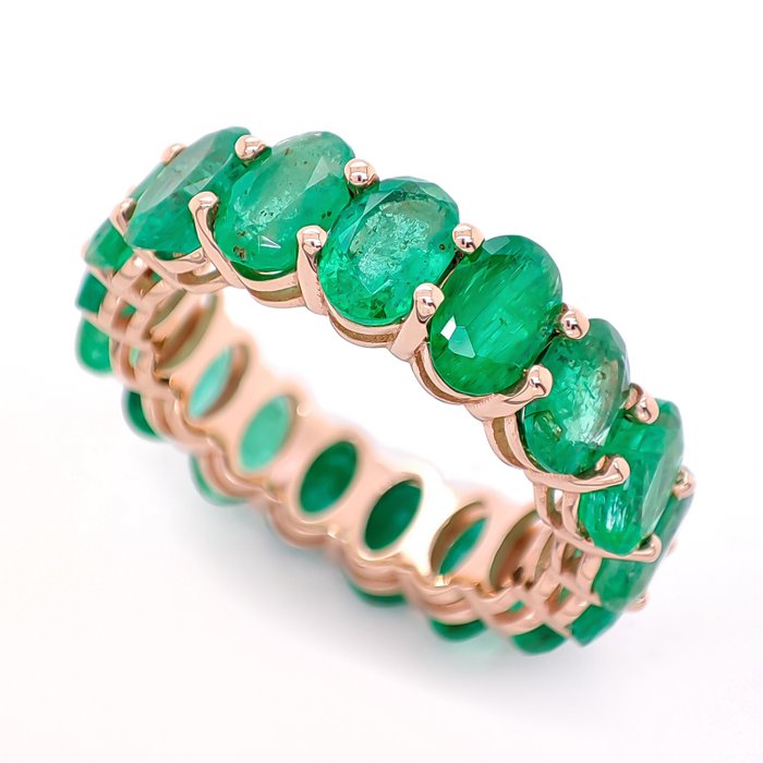 Bez ceny minimalnej
 - ***No Reserve Price** 7.40 Carat Emerald Ring - Pierścionek 