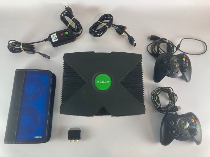 Microsoft Xbox Classic - 一套電子遊戲機及遊戲 - 無原裝盒