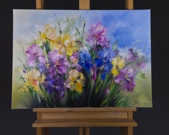 Danuta Mazurkiewicz (XX-XXI) - Irises , flowers