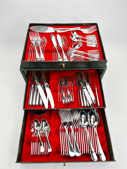 Christofle - Cutlery set for 12 (127) - America - Silverplate