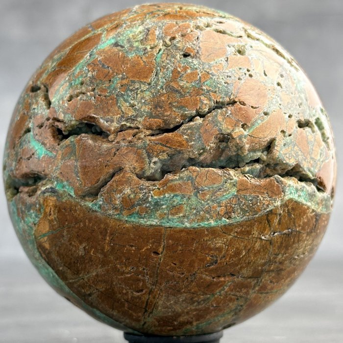 SENZA PREZZO DI RISERVA - Meravigliosa Smithsonite verde sfera su un supporto personalizzato- 1700 g - (1)