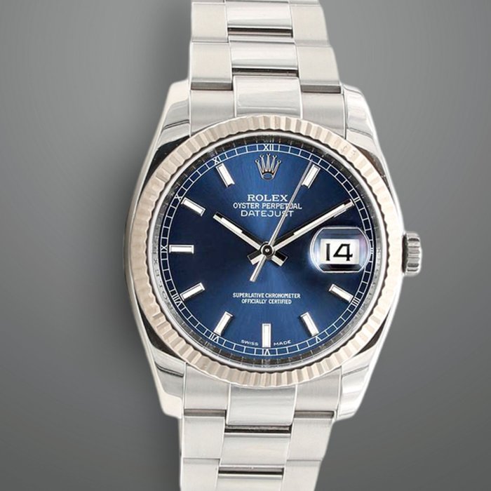 Rolex - Oyster Perpetual Datejust 36 'Blue Soleil dial' - 116234 - Unisexe - 2000-2010