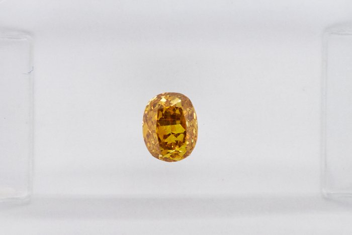 1 pcs 鑽石 - 0.29 ct - 橢圓形 - NO RESERVE PRICE - Fancy Intense Brownish Yellow - VS2