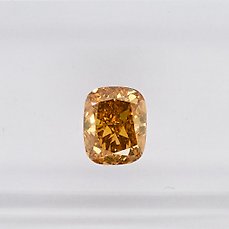 1 pcs Diamant – 0.44 ct – Kussen – NO RESERVE PRICE – Fancy Deep Greenish Brownish Yellow – VS2
