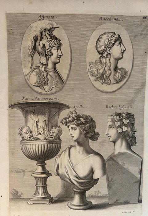 Joachim von Sandrart (XVII) - Aspasia - Becchanda - Vas Marmoreum - Apollo - Bachus biformis