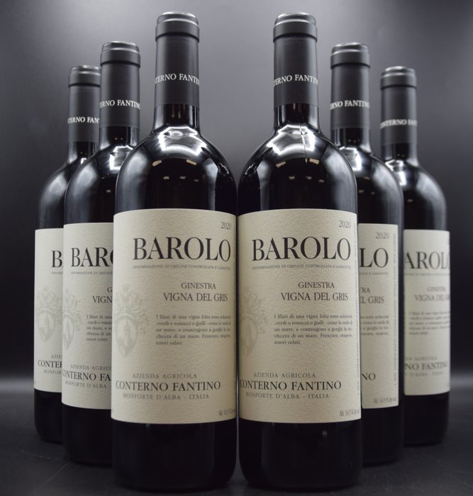 2020 Conterno Fantino, Ginestra Vigna del Gris - Barolo - 6 Botellas (0,75 L)