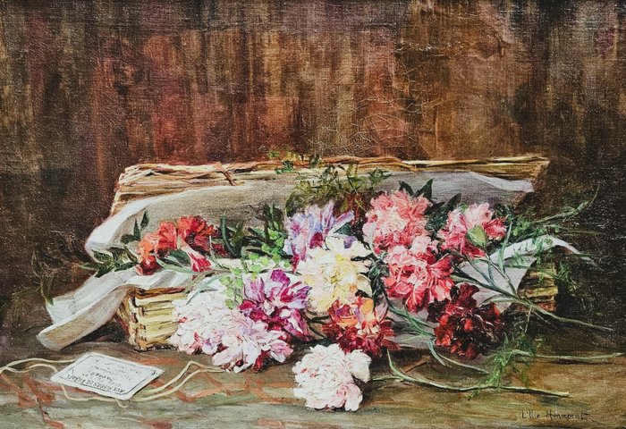 Lillie Honorat (XIX-XX), attribué à - Le panier fleuri