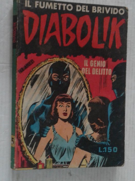 Diabolik n. 5° prima serie - "Il genio del delitto" - Ingoglia - 1 Comic - Erstausgabe - 1963