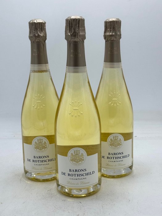 Barons de Rothschild, Blanc de Blancs - Champagne - 3 Flasker (0,75 L)