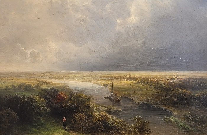 P. L. F. Kluyver (1816-1900) - Panorama langs de Rijn