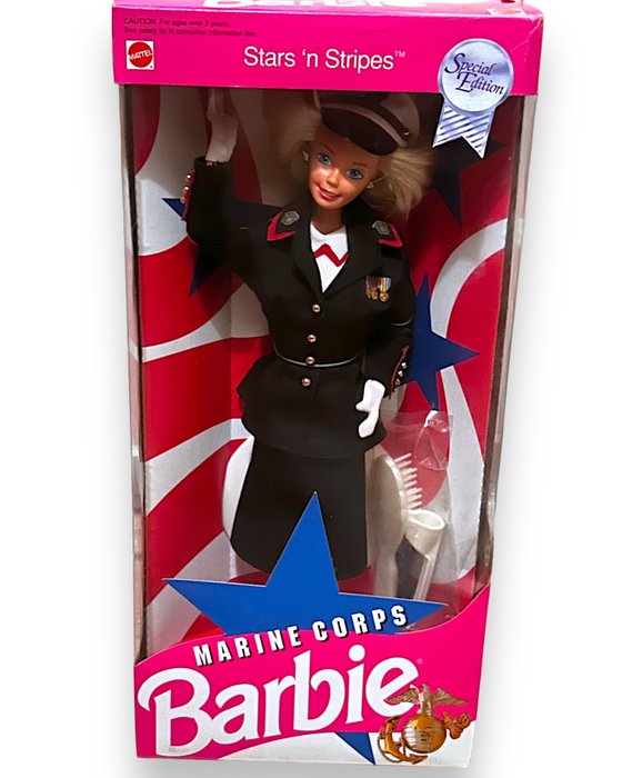 Mattel  - Barbie-nukke Barbie Stars 'n Stripes Marine Corps Amerikaanse versie 1991 Mattel