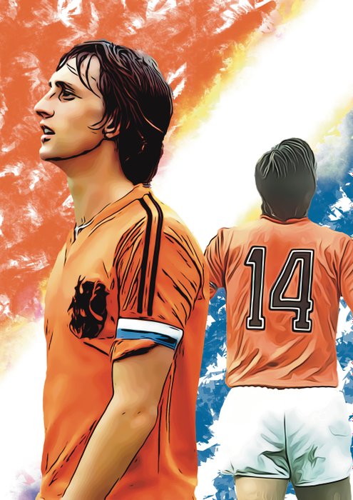 Netherlands - Nederländska fotbollsligan - Johan Cruijff - The Dutch Prophet  Limited Edition 3/5 w/COA - 2024 - Artwork 