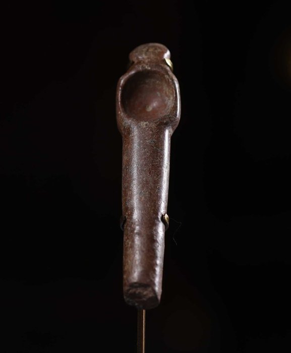 图马科-托利塔 Terracotta 附有西班牙出口许可证的前哥伦布时期勺子 - 10 cm