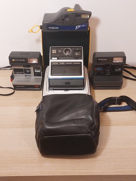 Polaroid 636 close up, Polaroid 630 Lightmixer, Polaroid JoyCam 500 , Kodak EK6 類比相機