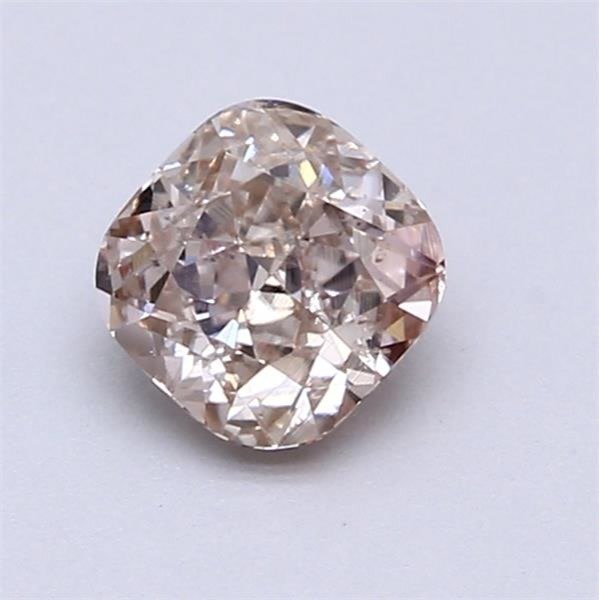 1 pcs 钻石 - 0.90 ct - 枕形 - 非常淡褐带粉 - SI2 微内含二级