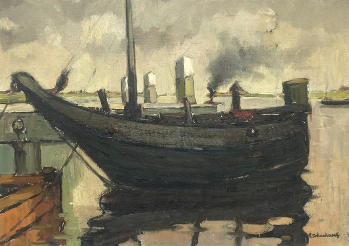 Paul Schokkaert (1907-1960) - Old fishing boat at Niewport
