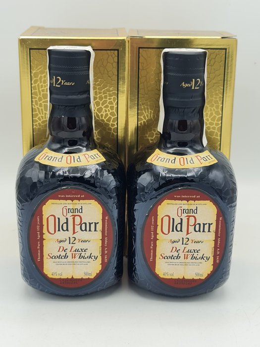 Old Parr 12 years old - De Luxe  - 50 cl - 2 flasker