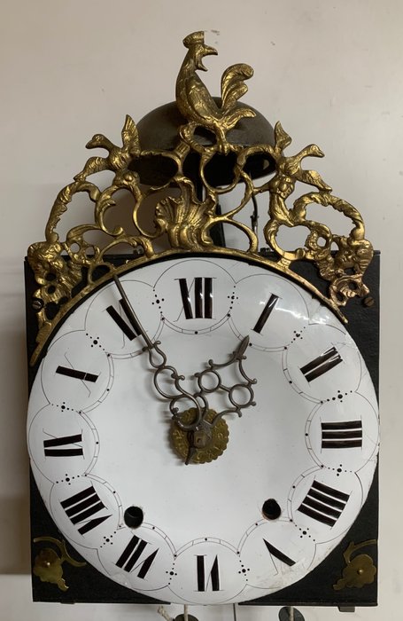 掛鐘 - Comtoise時鐘 - onbekend - 路易十五 - 瑪瑙, 鐵（鑄／鍛）, 黃銅 - 1750-1800