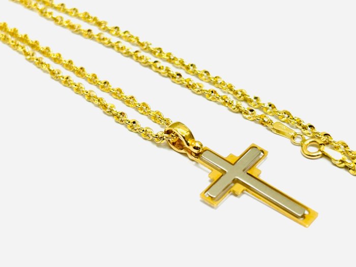 Necklace with pendant - White gold, Yellow gold 