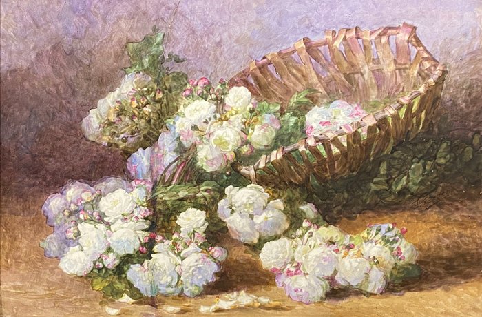 Félix Justin Gardon (1852-1921) - Panier à Roses