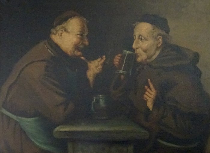 Deutsche Schule (XX) - Mönche beim Biergenuss