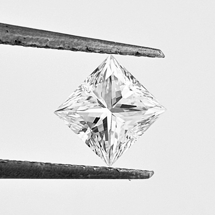 1 pcs Diamant - 0.70 ct - Prinsesse - F - SI1