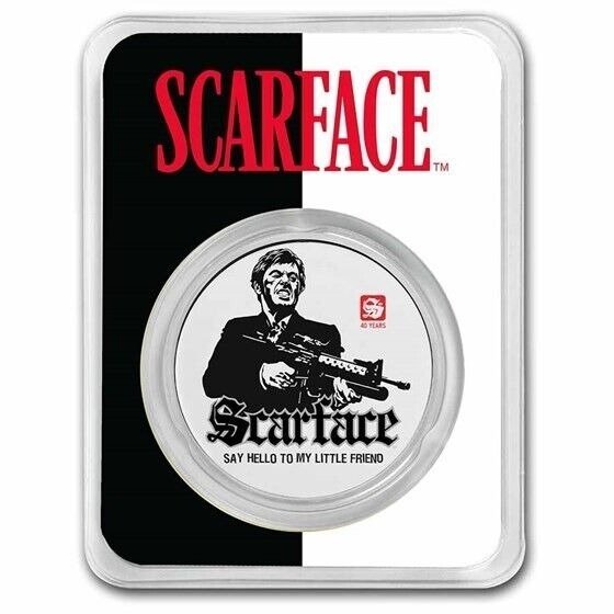 Tsjaad. 5000 Francs 2023 Scarface - 40th Anniversary Colorized, 1 Oz (.999) im Blister  (Zonder Minimumprijs)