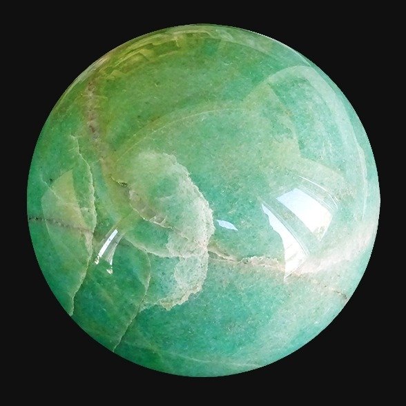 Polert urskive Grønn Aventurin (grønn kvarts) -95 mm- 1166 g