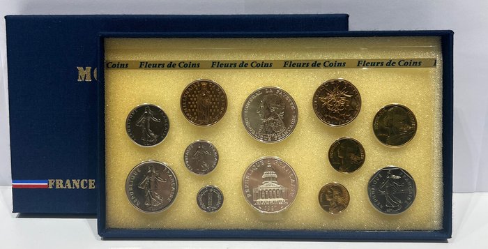 Francja. Fifth Republic. Year Set (FDC) 1987 (12 monnaies) dont 2x 100 Francs argent