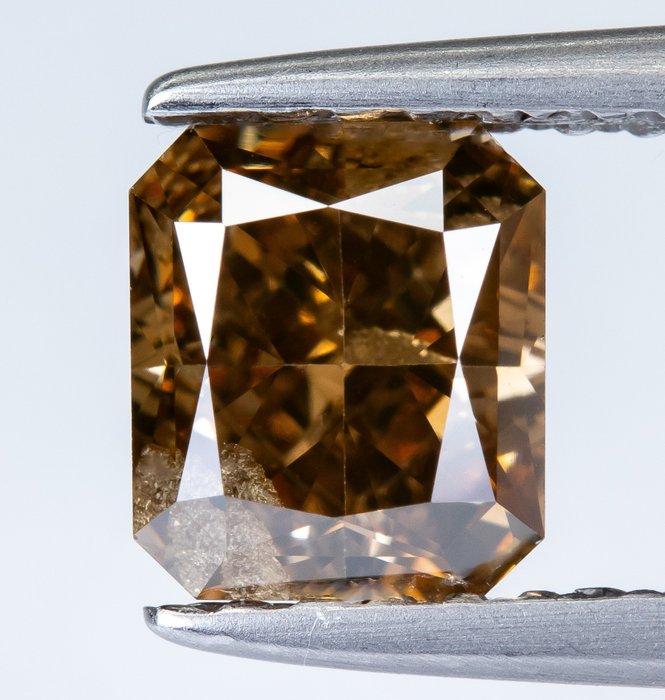 Diamant - 1.00 ct - Naturlig fancy intens gulaktig oransjebrun - I1 *NO RESERVE*
